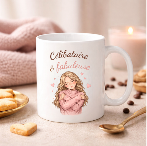 Mug Célibataire et Fabuleuse